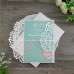 2017 Design Indian Goral Mint Wedding Invitation Card